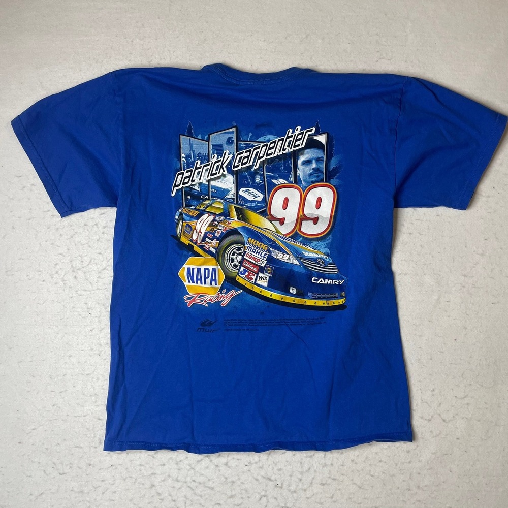 Patrick Carpentier 99 NAPA Racing Camry NASCAR T Shirt Large Gildan Ultra Cotton